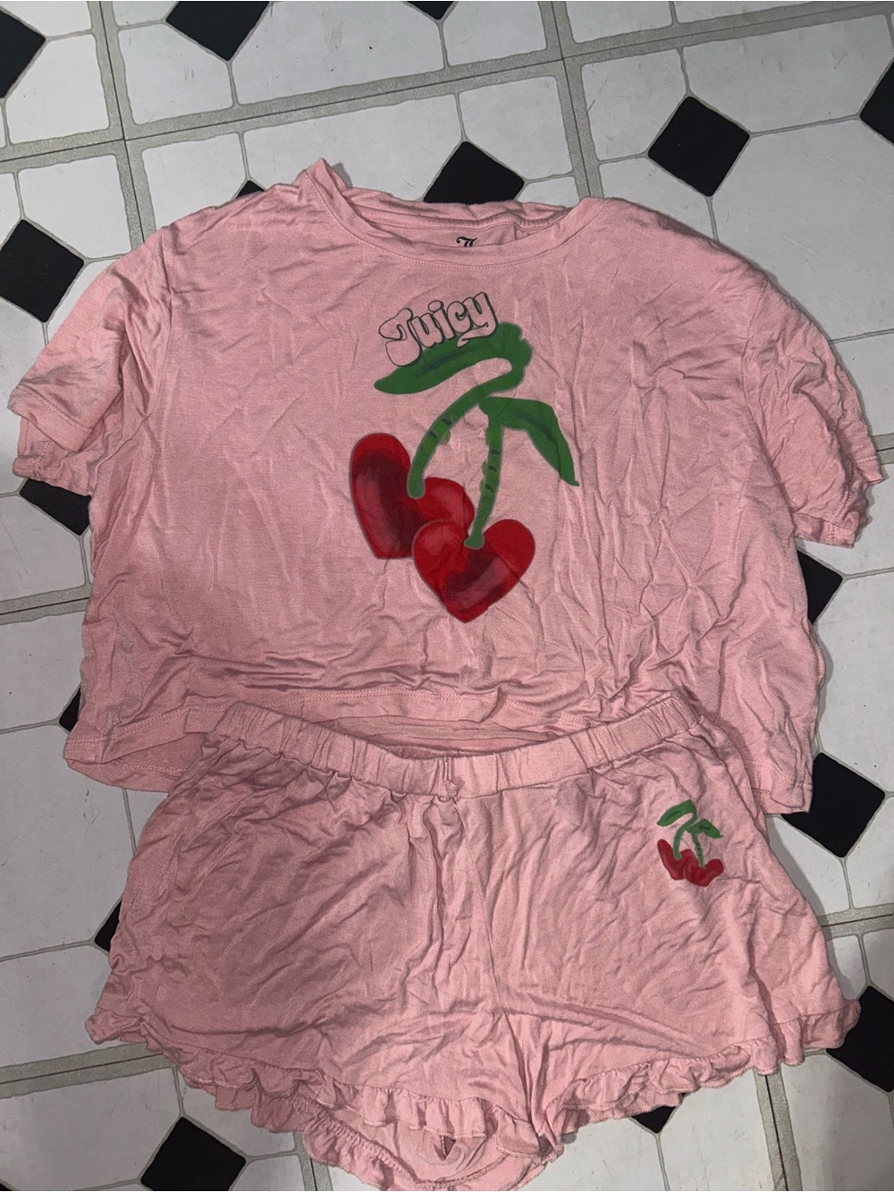 Juicy Couture Pink Cherry Pajama Set